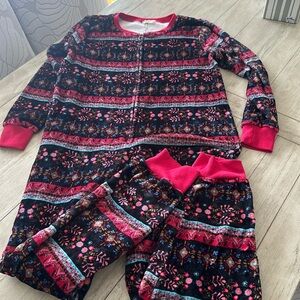 Natural Life Pajama Fuzzy Blanket Onesie Patterned Oversized  Holidays  XS/S